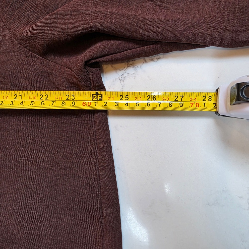 Fashion Nova Brown Textured Button Down‎ Long Sleeve Shirt 1X TT3231 SET - Picture 7 of 9